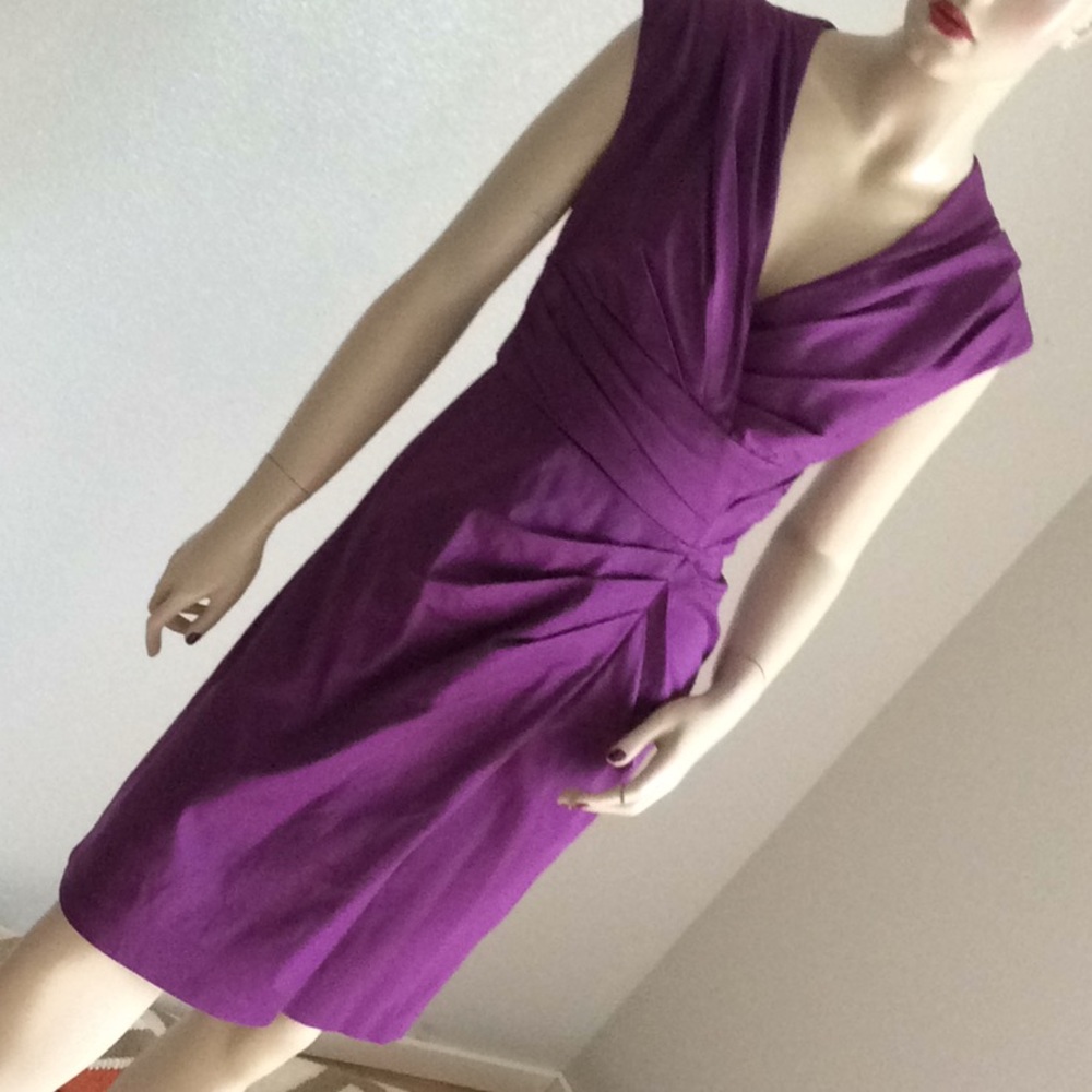 Purple taffeta sleeveless dress4